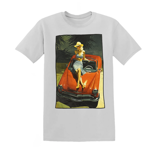 "Roadside Attraction" - Car Cotton White T-shirt