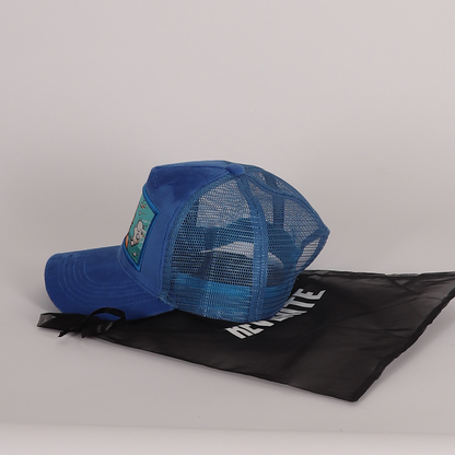 Sapphire Serenity Velvet Trucker Cap Blå