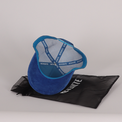 Sapphire Serenity Velvet Trucker Cap Blå